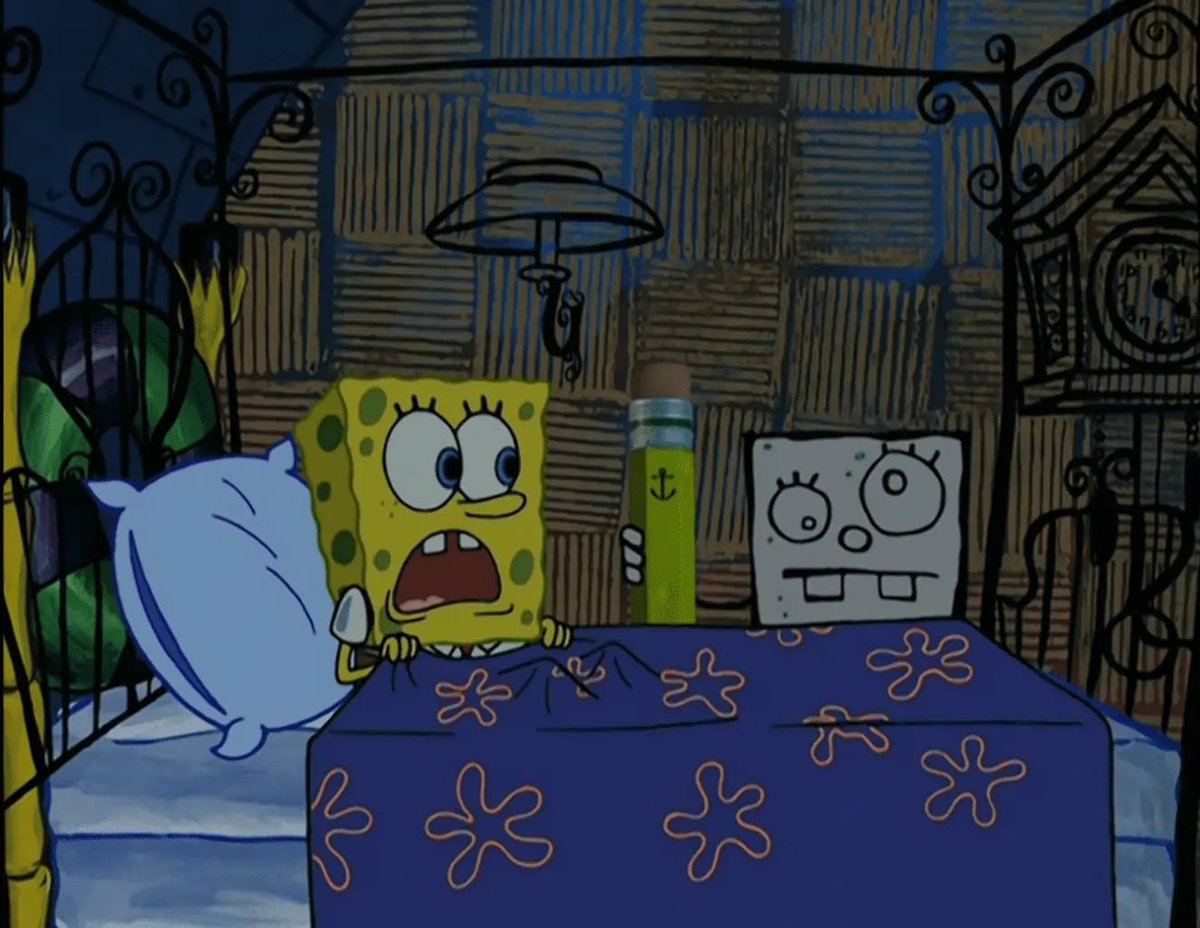 ToonHive's tweet image. 24 years ago today, the iconic SpongeBob SquarePants episode ‘Frankendoodle’ premiered on Nickelodeon.