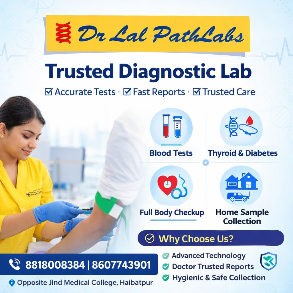 JindCc's tweet image. Best blood test lab in jind 
At our lab, we ensure 100% accurate testing, advanced technology, and fast report delivery—because your health deserves the best.
#DiagnosticLab #BloodTestNearMe #HealthCheckup #PathologyLab