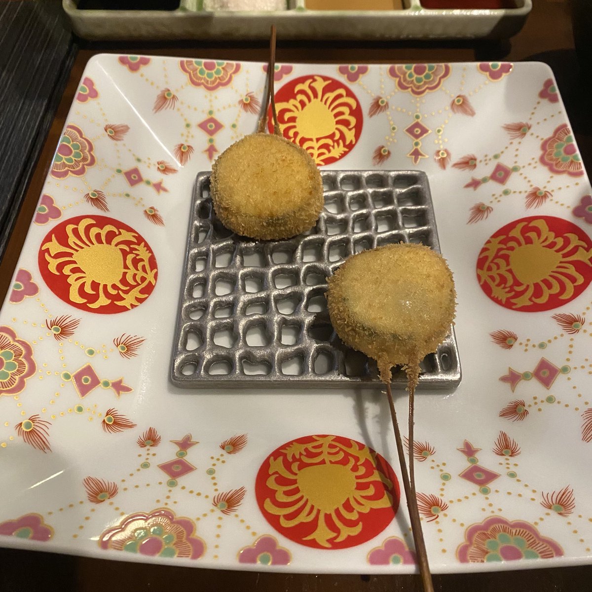 0312_ol's tweet photo. 大好きな串揚げ❤️ https://t.co/7S9kw7BoOP