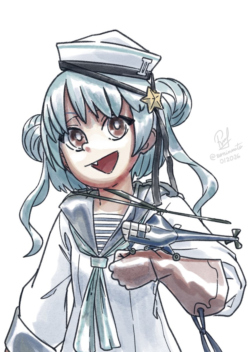 Sammy Mk2 being able to carry rotorcraft would always be funny to me
#艦これ版深夜の真剣お絵描き60分一本勝負 
#艦これ版真剣お絵描き60分一本勝負_20260120