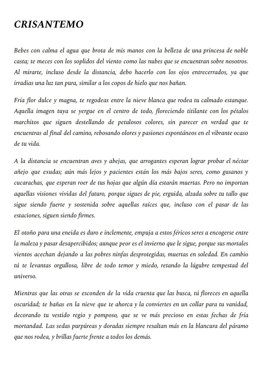 "Crisantemo"

Por Sebastian Lampert.

El crisantemo es una flor de invierno que florece a bajas temperaturas y esta llena de significados, representa la dualidad de la vida ya que simboliza la vida y la muerte, la lonjevidad y el duelo. Es muy comun como flor funeraria.
