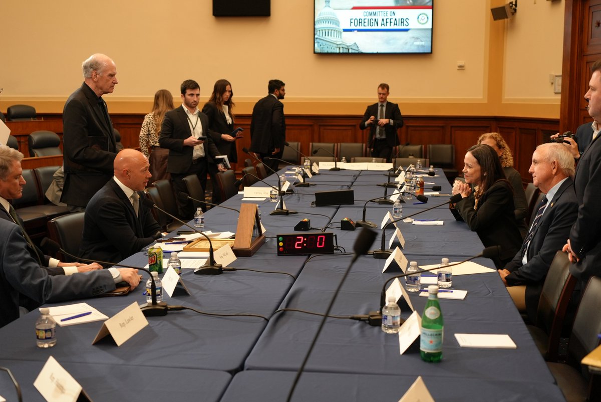 HouseForeignGOP's tweet image. Chairman @RepBrianMast: I was happy to invite 🇻🇪 Venezuelan opposition leader @MariaCorinaYA to address the members of the House Foreign Affairs Committee. She has demonstrated herself to be a strong, capable, and inspirational leader.

Thanks to 🇺🇸 President Trump, Venezuela…