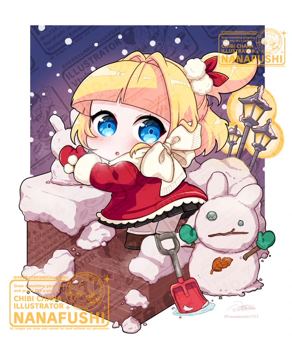 雪ー!が嬉しいので雪ではしゃぐうちのアリスちゃん再掲載