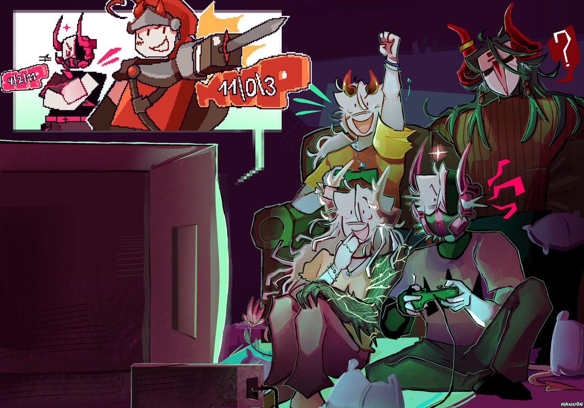 manxii0n's tweet image. Sometimes you just gotta draw ur mains having a fun time 
#phighting #phightingart