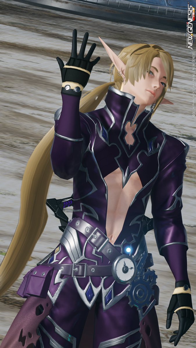 resh_w's tweet image. #メンテの日なのでssを貼る 

ウェポノイドスクの服を着て、カッコつけてもらったアーカムさんw

アーカム「でもさ、柄じゃないうえに敗者ポーズなんだよね😅」