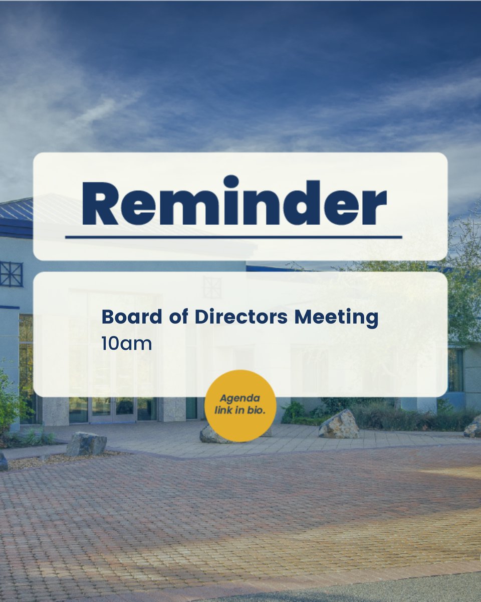 IEUA Board Meeting tomorrow at 10:00 a.m. at IEUA Headquarters, 6075 Kimball Avenue, Chino, CA 91708. The meeting will also be accessible via teleconference at (415) 856-9169/Conference ID: 994 723 597# To view the agenda, visit ieua.org/agendas-minute… or visit our link in bio.