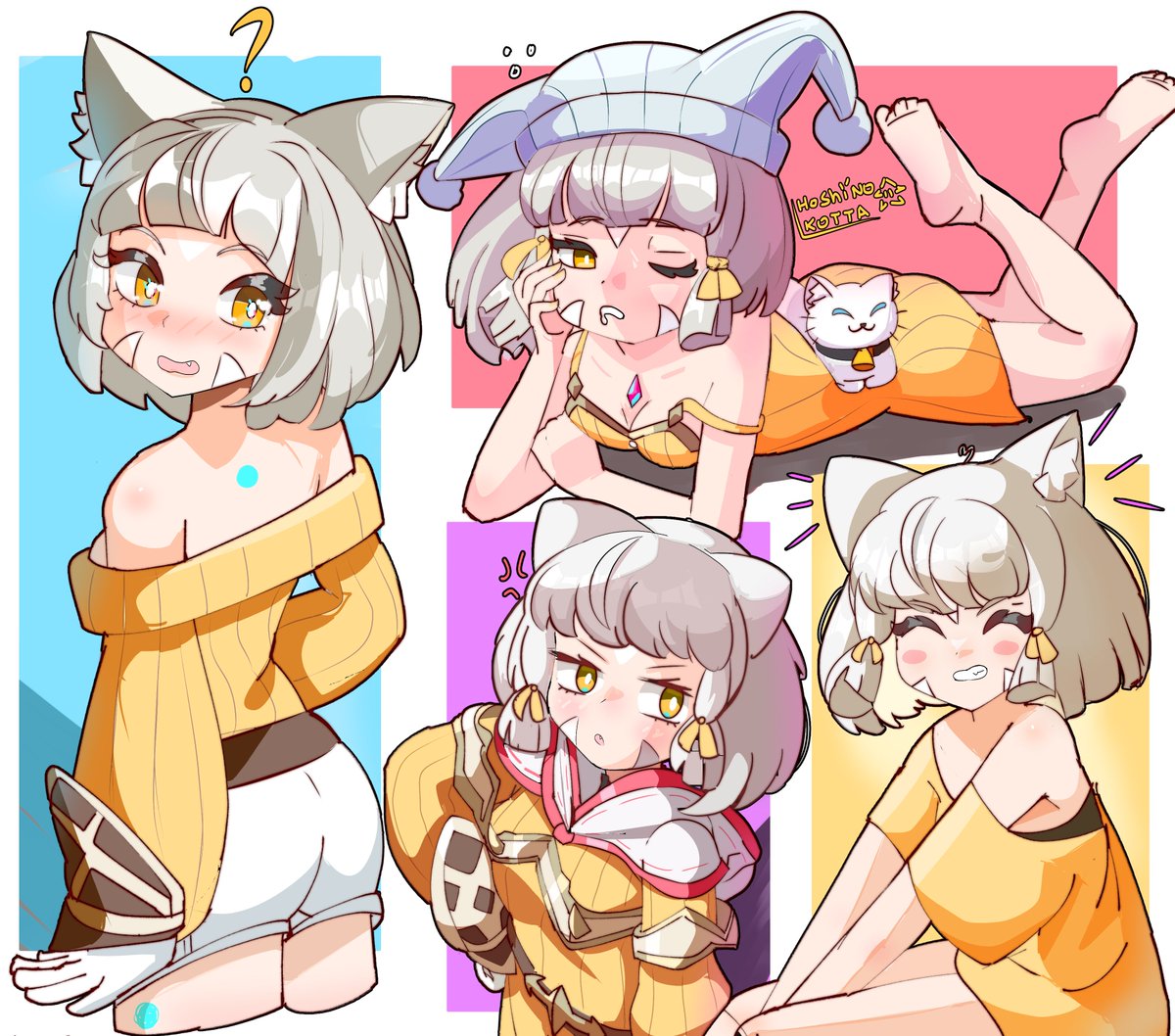 HoshiNoKotta's tweet image. A few Nia drawings for tonight! 😼
#XenobladeChronicles