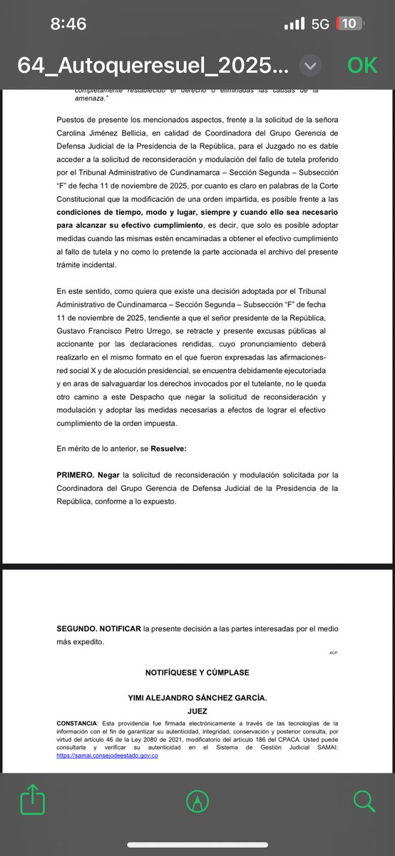 Mala noticia para los abogados de <a href="/petrogustavo/">Gustavo Petro</a>: PERDIERON la solicitud de nulidad y reconsideración. La orden del Tribunal de retractarse y pedir perdón por 17 mentiras y falsedades contra el presidente de <a href="/Coosalud_/">Coosalud</a> sigue en firme. Presidente, ¿cuándo va a cumplir la sentencia?