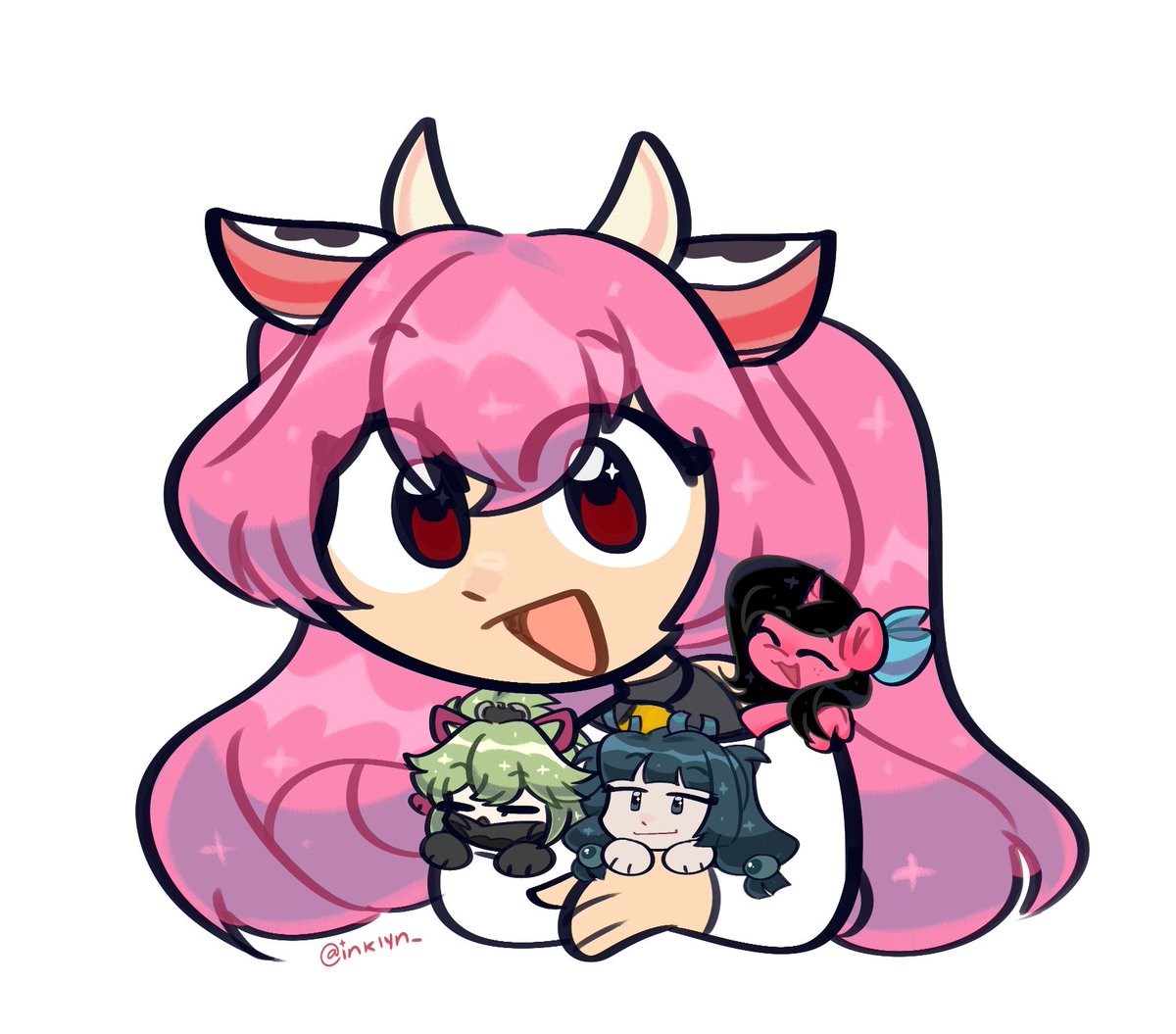 inklyn_'s tweet image. ↳ !!! 
── .✦#TheTimeIsCOW