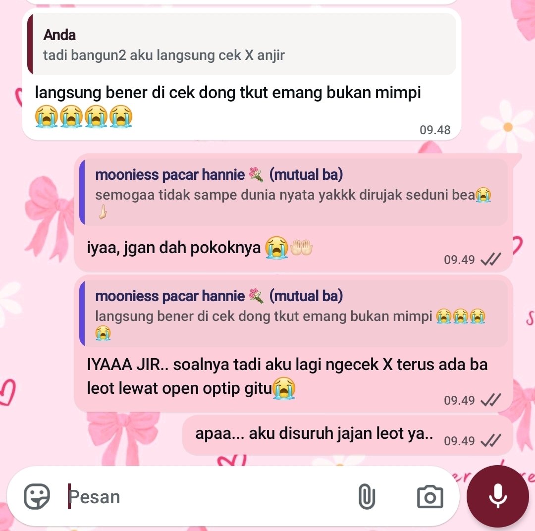 MIMPI PALING GA MASUK LOGIKA 😭🤚🏻
ketawain aku pliss.. degdegannya masih kerasa sampai sekarang 😭