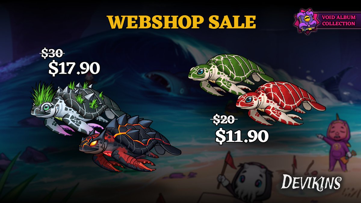 B_Versee's tweet image. Hello Devicitizens 👿 

The turtle pet is still available in the shop—devikins.com/shop/🛒

I will be giving away a pet NFT in my space, turn on my notifications. 

#play2earn