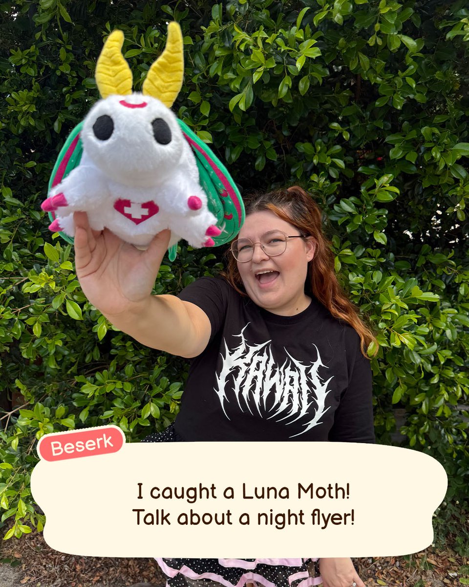 BeserkClothing's tweet image. Meet our new Luna Moth Plushie! 🌙🦋
ㅤ
Two layers of detailed embroidered wings, posable wire antenna and soft fluffy body - she's the perfect magical &amp;amp; cute #moth companion!

beserk.com.au/products/luna-…