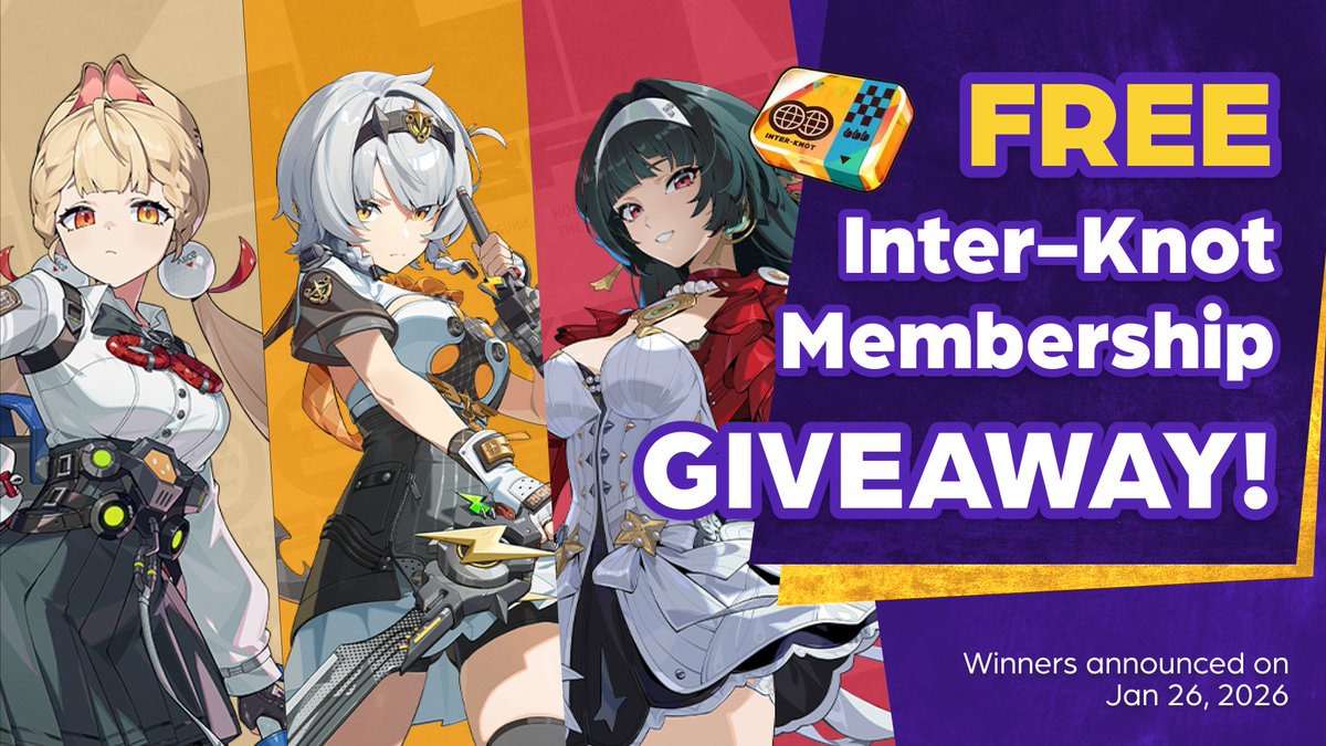 cocodpofficial's tweet image. Zenless Zone Zero "2.5" Phase II Update - Giveaway！

🎁FREE "Inter-Knot Membership"  for each of 5 winners! 

How to Join:
🔹Follow @cocodpofficial 
🔹Like ❤️ + RT 🔁
🔹Optional Comment: Who are you pulling for in this banner?

*Join our Discord for extra giveaway:…