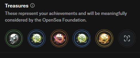 아직 오픈씨 미션은 끝나지 않고 계속 진행중

마지막이라고 생각하고 시작함

한번도 빠지지 않고 했는데...과연..

펭구 SBT 뺏지도 받긴했는데 뭐라도 주겠지 하며

포기하지 않겠다...

끝까지 갈때까지 가보장

트레저 칸도 이제 한칸 남은지라...정말 마지막이겠지..하며

<a href="/opensea/">OpenSea</a>