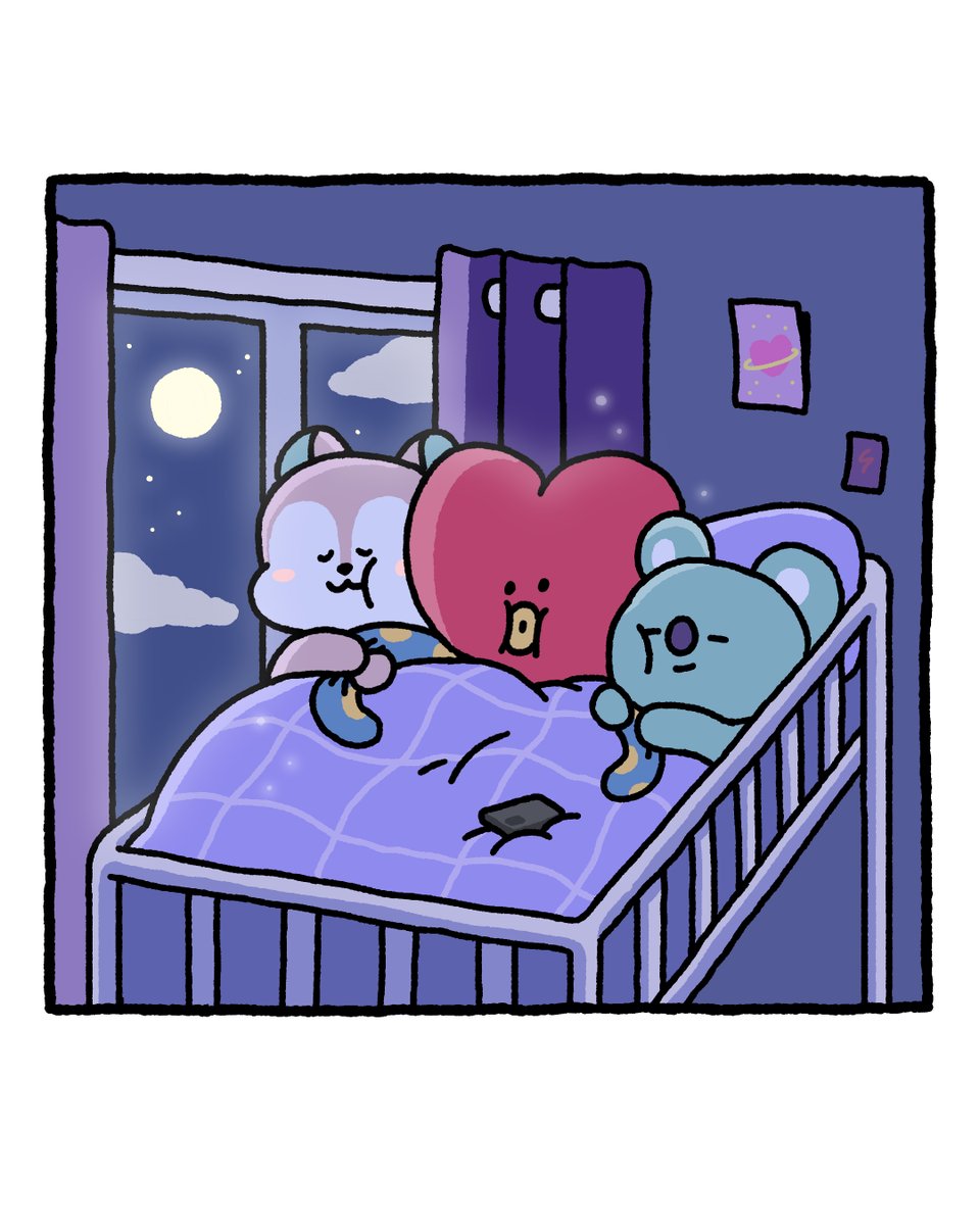 眠れない？でも大丈夫だよ！😆

#BT21 #ベッドタイム
