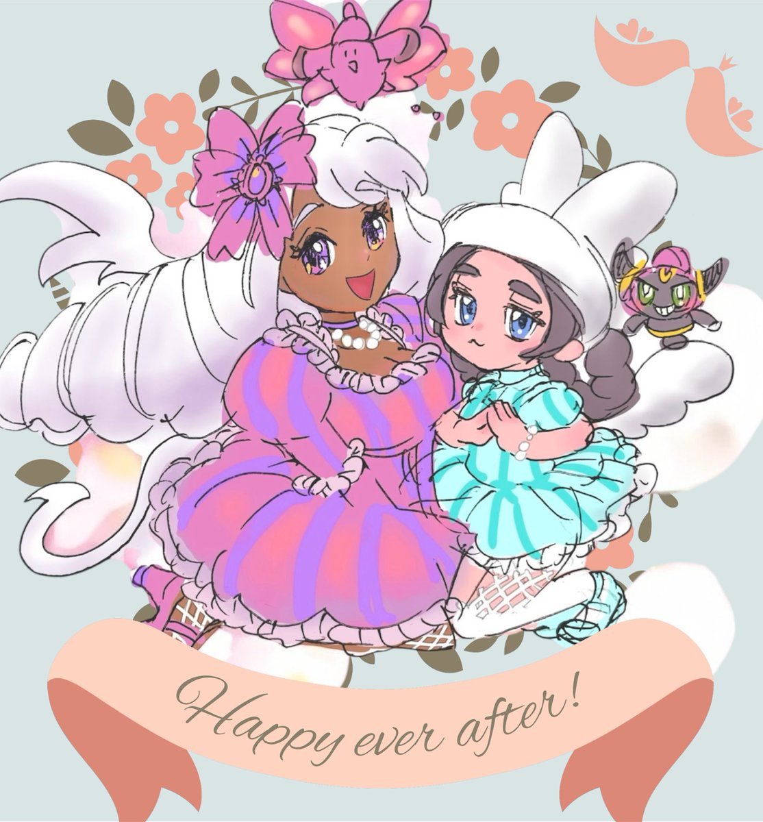 kotorishumitto's tweet photo. ♡♡♡♡ユカリ&amp;アンシャ♡♡♡♡
（女の子ぜんぜん描いてないんでたまには一）#PokemonLegendsza #アンシャ #ユカリ #jacinthe #ansha
 #ポケモン https://t.co/FSfjAF1TsK
