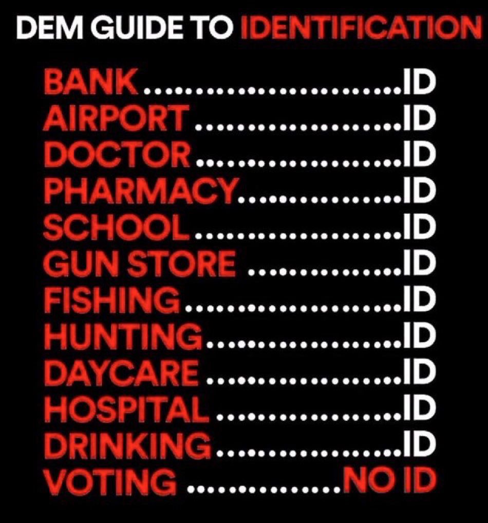 DefiyantlyFree's tweet image. Don’t forget at the Democrat convention and all Democratic Party events. Need ID there too.