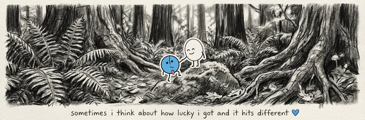 sometimes i think about how lucky i got and it hits different 💙