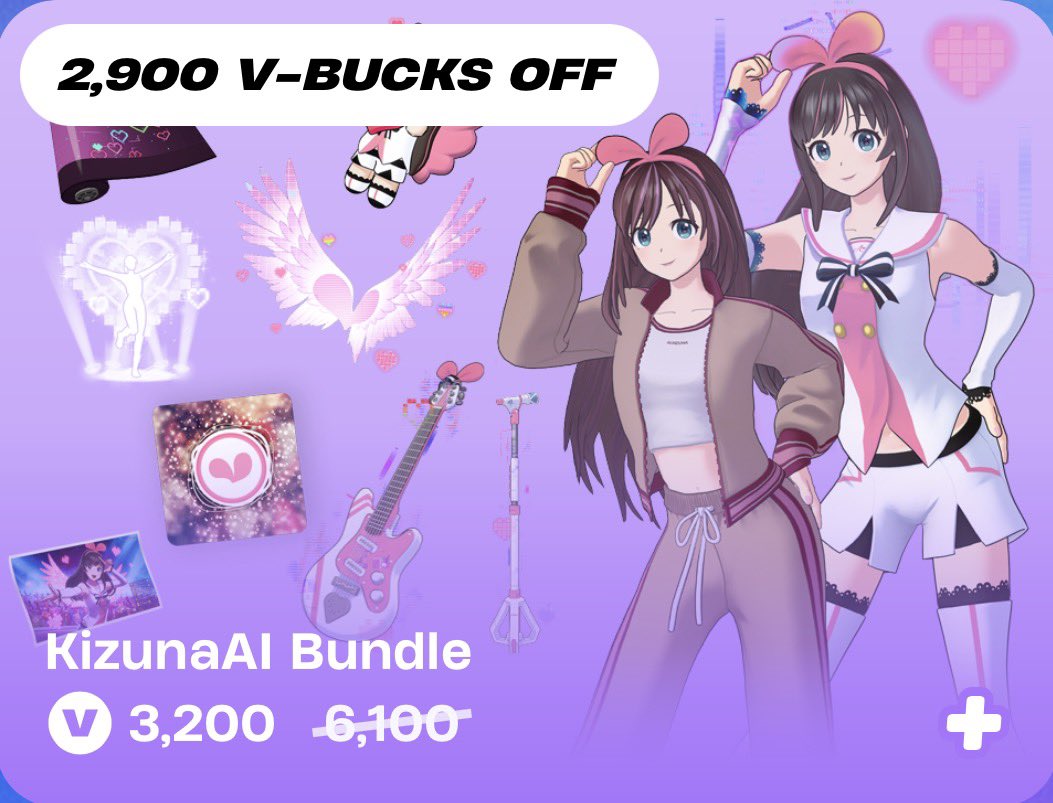 lootcardzone's tweet image. KizunaAl Bundle Giveaway
#Fortnite #Giveaway #Ad

HOW TO ENTER!

-Follow me📲
-Like &amp;amp; RT♻️
- Comment done 

Text me if you some vbucks 

Ends in 24 hours!