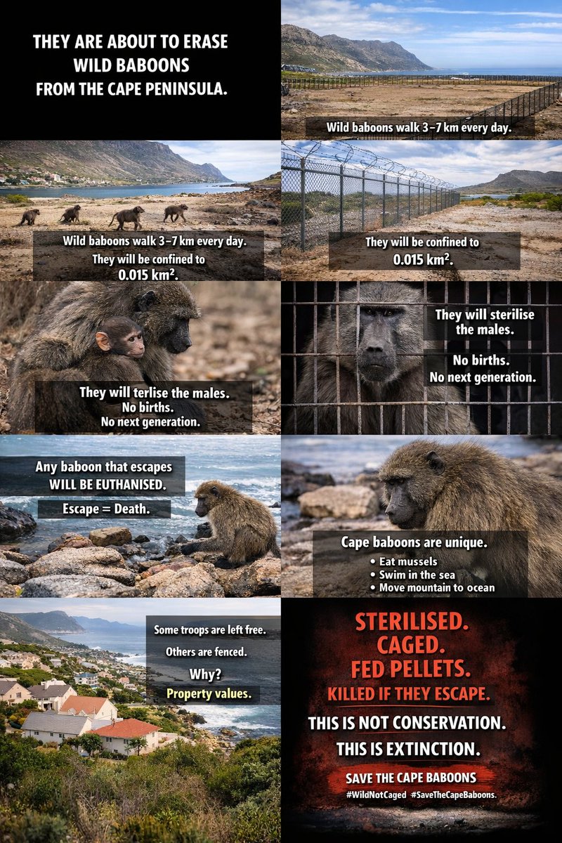 The_SoapGirls's tweet photo. @CapeNature1 @CapeTownTourism @BBCEarth
@SANParks @JaneGoodallInst @deanschneider @TheWCS @BornFreeFDN @HNgcob0 @WildlifeSummit @NatGeo @joelsartore @OurPlanet @capepointsa SaveTheCapeBaboons
#WildNotCaged
#NotAZoo
#EnvironmentalJustice
#StopWildlifeEradication
#PrimateConservation