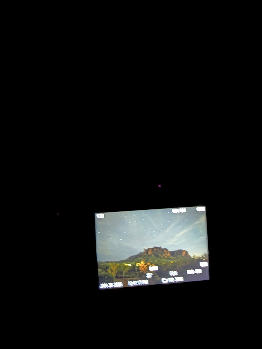 Went out for a little aurora chase at the Superstition Mountains to see if I can catch anything from the valley so far…nada. Took this at 12:48am MST  #azwx