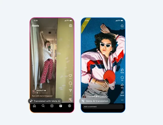 AI translations for Reels now support Bengali, Tamil, Telugu, Marathi &amp; Kannada, unlocking new global audiences for your videos. This new #feature offers more ways to connect beyond #language with accurate, authentic translations. 💬👇