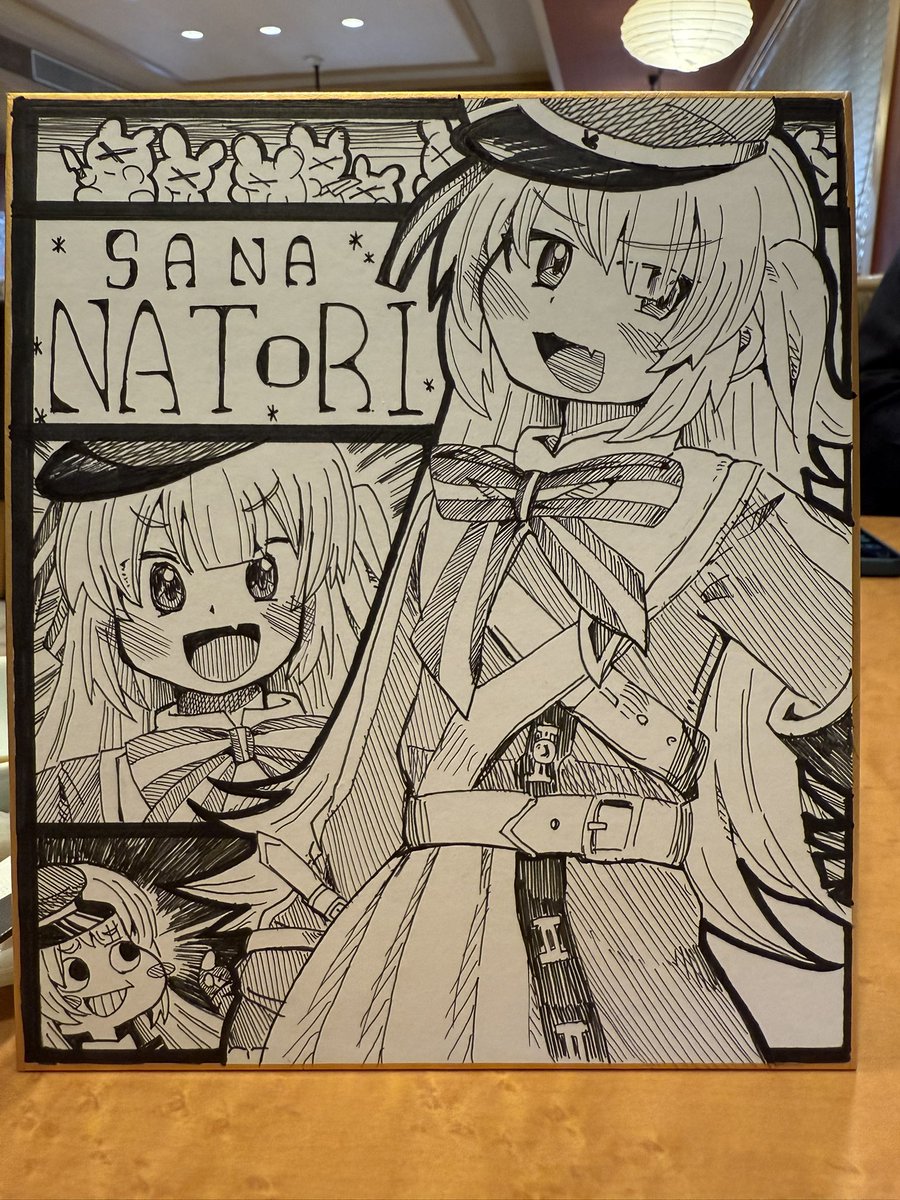 #ヌォンタート

友人のために。
色紙ボールペンイッパツ描き。 