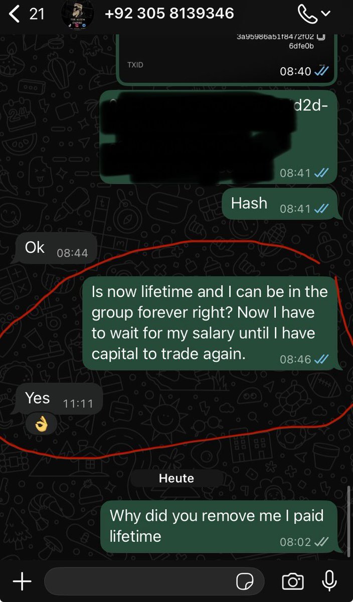 TanjaS1980's tweet photo. @thealeemempire You're a Scammer . I paid for your group Lifetime and after 1 month you remove me. Cheat https://t.co/ar0XKZjNCy