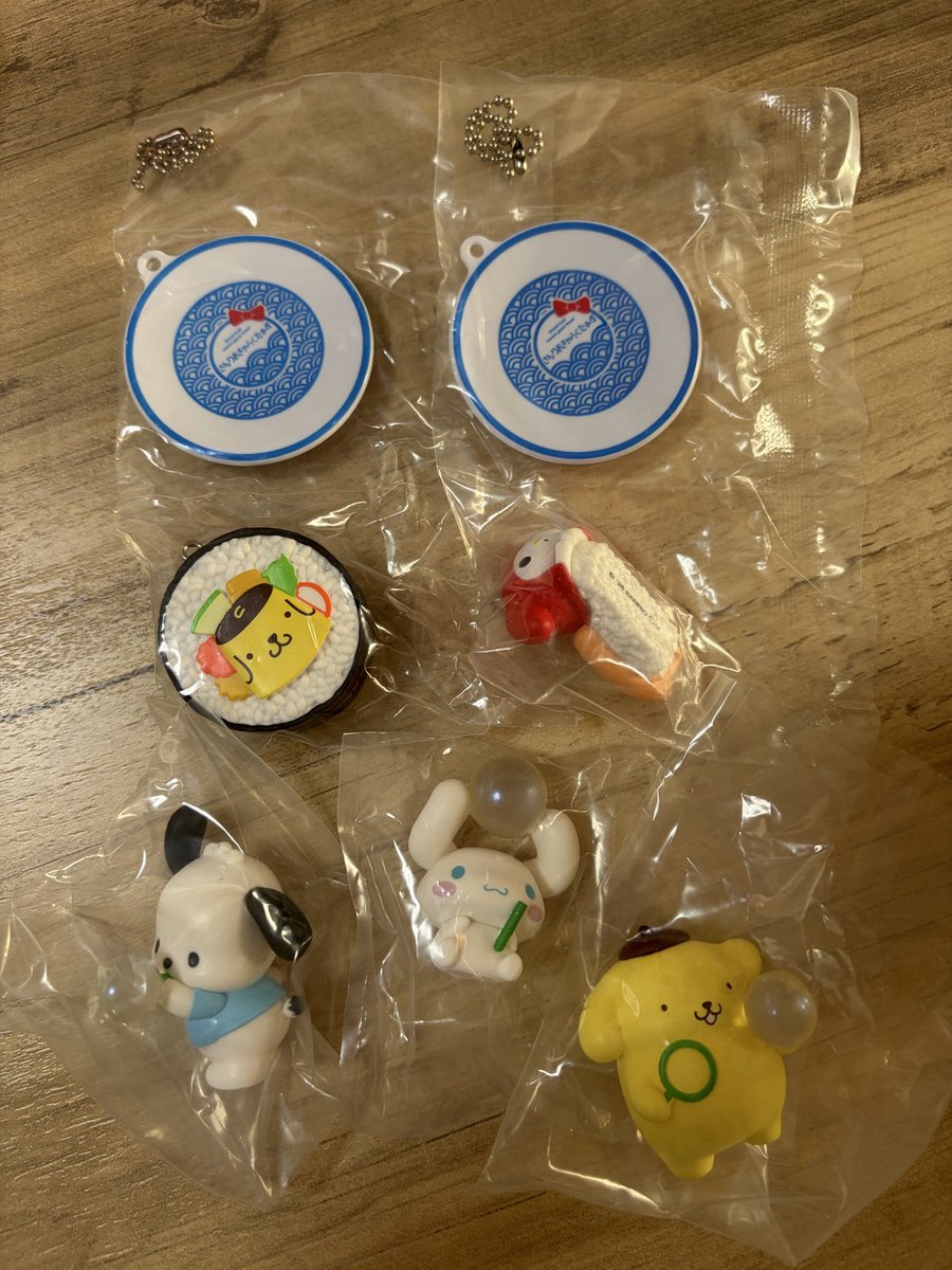 ガチャ　交換

サンリオキャラクターズ お寿司キーチェーン
サンリオ きらっととんでいけ しゃぼん玉

譲　ポムポムプリン　マイメロディ　ポチャッコ　シナモロール

求　同種　ハローキティ

郵送交換希望です。お気軽にお声掛けください🙇🏻‍♀️