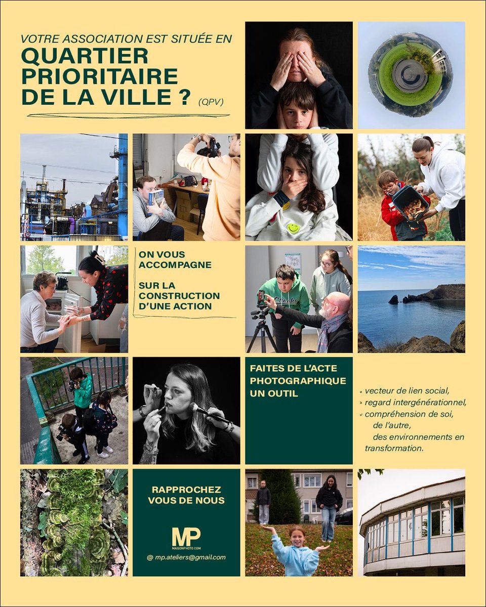 En 2026, la photographie peut faire lien en QPV.
Centres sociaux, maisons de quartier, missions locales :  ➡️ on en parle ?

#QPV #CentreSocial #MaisonDeQuartier #MissionLocale