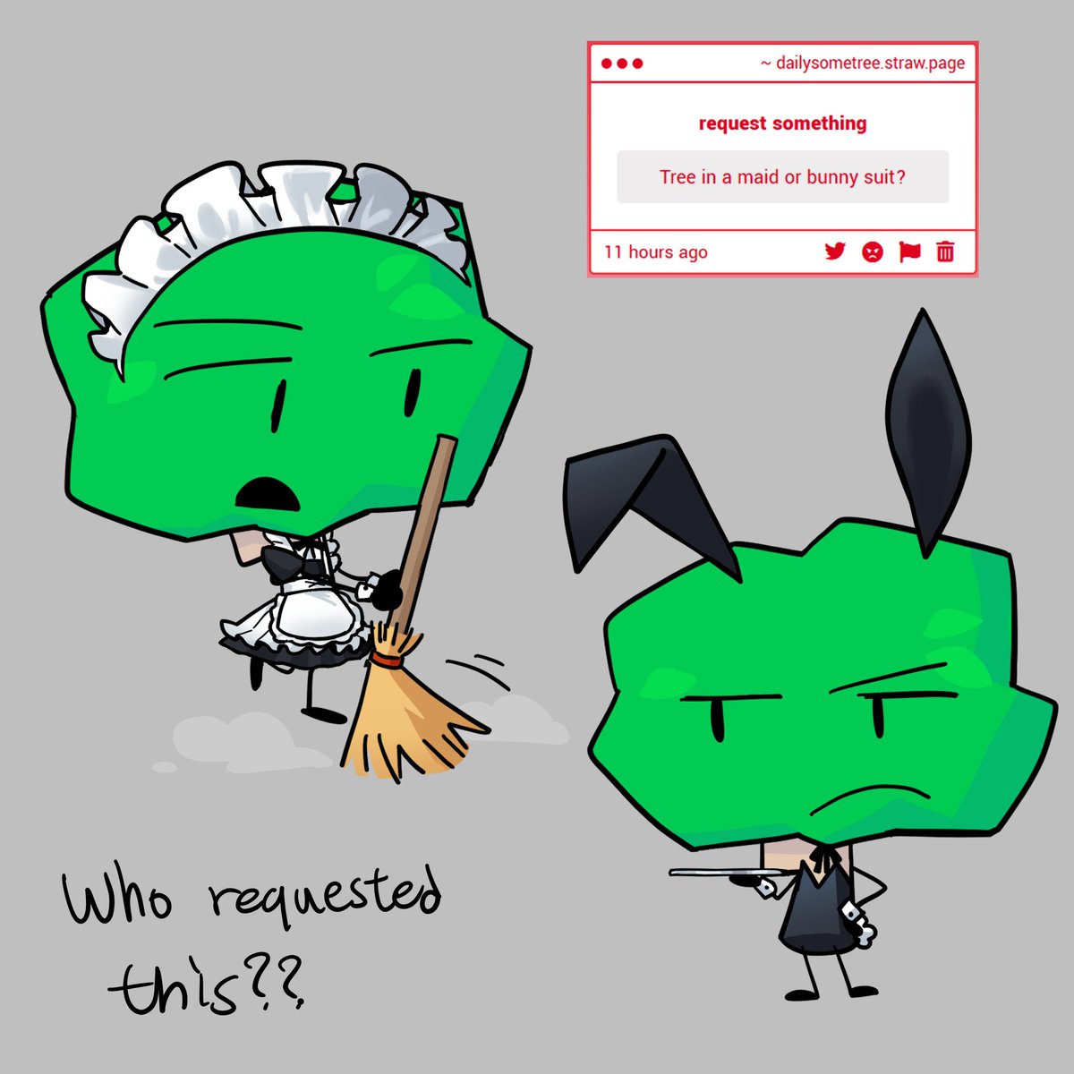 Daily_Some_Tree's tweet image. Day 28: maid and bunny suit

// #tpot #bfdi