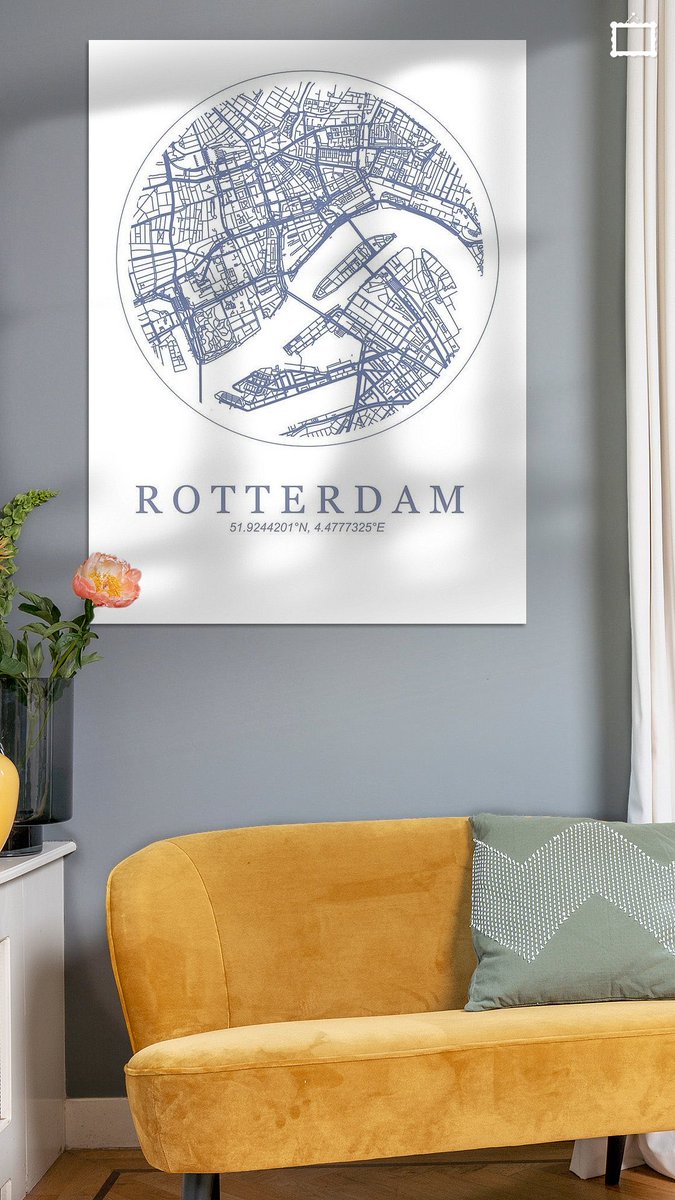 Uniek gestylde plattegrond van #rotterdam voor aan de muur? In diverse kleuren beschikbaar. werkaandemuur.nl/nl/shopwerk/Pl… via ⁦<a href="/werkaandemuur/">Werk aan de Muur</a>⁩