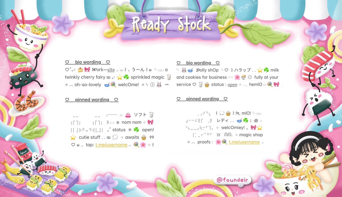 ofKathie's tweet image. ⠀
. . 𓏲 🌸  ♡︭  help retweet?  thanks  ⊹

Ი ⑅ Ი 🧸 ₊ hemlO’ sobat imut . . ◎ 🥣 kath bawain ready stock 💭 𖦹 wording bundle bio dan pinned ⑅ 🎀🍰 𖠗 theme cute, pink, fish it &amp;amp; kidcore യ˚₊ 🍀 cek ALT for more  ៶៲៸

୨୧ 💌 ——— ꒰ IDR. 8.500 ꒱
ⓘ  #zonauang 🍦
⠀