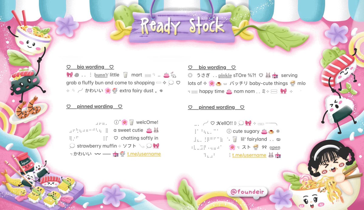 ofKathie's tweet image. ⠀
. . 𓏲 🌸  ♡︭  help retweet?  thanks  ⊹

Ი ⑅ Ი 🧸 ₊ hemlO’ sobat imut . . ◎ 🥣 kath bawain ready stock 💭 𖦹 wording bundle bio dan pinned ⑅ 🎀🍰 𖠗 theme cute, pink, fish it &amp;amp; kidcore യ˚₊ 🍀 cek ALT for more  ៶៲៸

୨୧ 💌 ——— ꒰ IDR. 8.500 ꒱
ⓘ  #zonauang 🍦
⠀