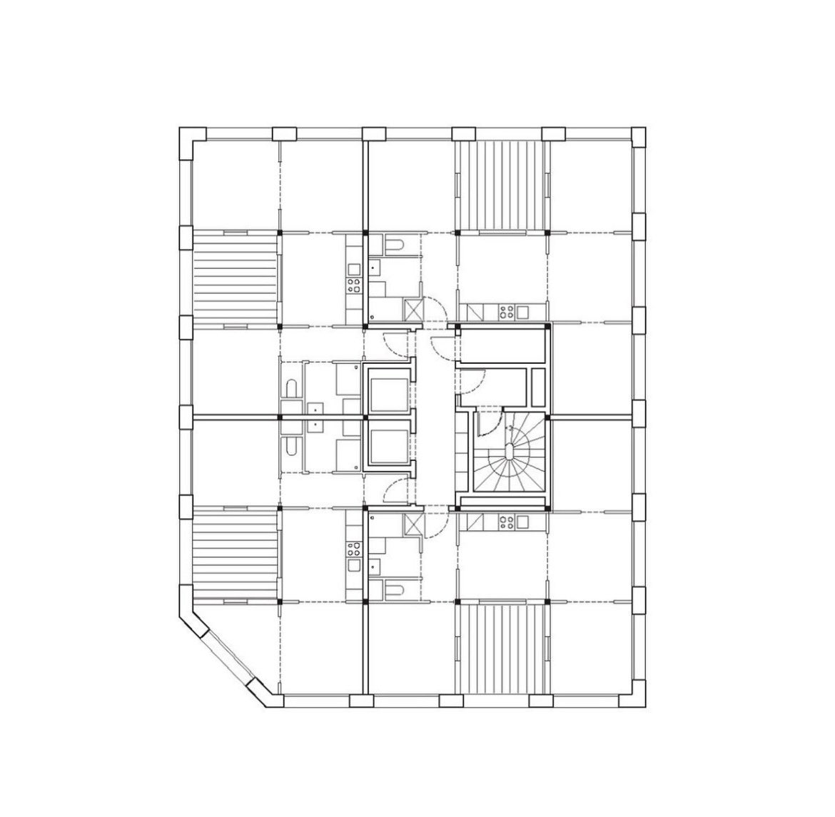 Competition winning design to build a 50m-tall housing tower in Paris, with a structure of stone, timber and concrete. 

Look at the modularity and careful repetition in the plan.  Provides adaptability for residents, but also reduces cost for the builder!

By Barrault Prassacco