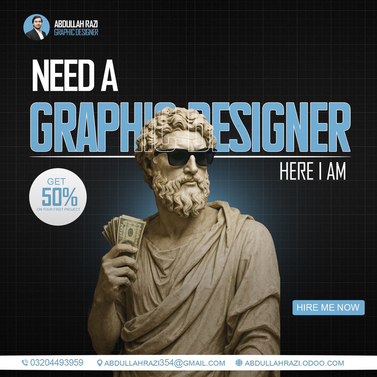 abdullahrazi354's tweet photo. Need a graphic designer who understands branding, visuals, and impact? I create bold designs that help brands stand out, convert better, and look professional across all platforms. Let’s build something powerful together.
#GraphicDesigner #GraphicDesign #HireAGraphicDesigner https://t.co/Bb93YuZwro