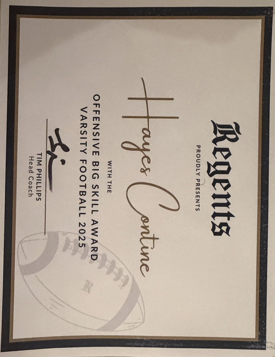 HContine76135's tweet photo. Grateful to be named 2nd Team All-State, 1st Team All-District and awarded Offensive Big Skill!

@RSA_Athletics @TXPSMedia 
@TXPrivateFBGuy #AGTG https://t.co/e3dxyp2PhS