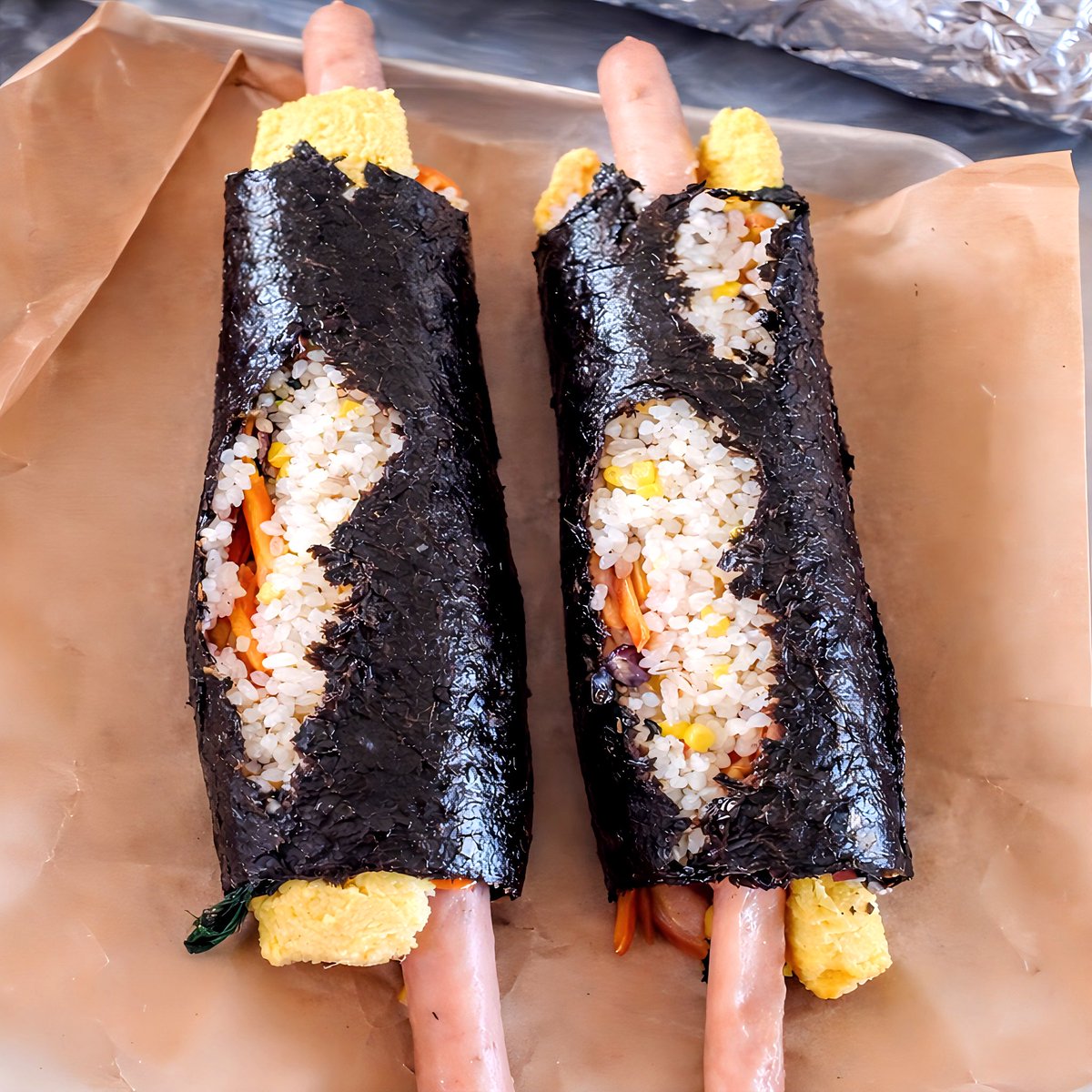 kutsu_shigatanu's tweet image. 韓国の方に引用で、破れたキンパと言われてます。