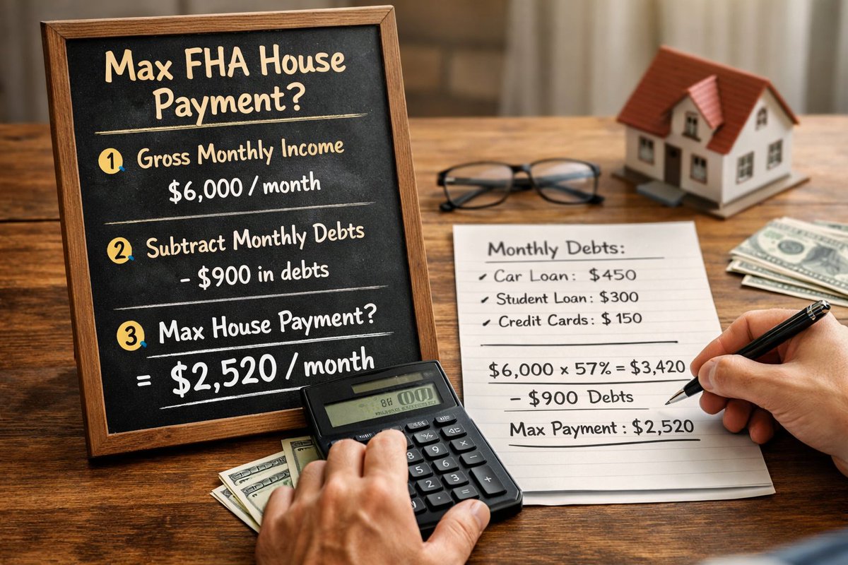_loanofficer's tweet photo. 🏡 Most buyers ask the wrong first question.

It’s not “How much house can I buy?”
It’s “What monthly payment can I actually qualify for?”
With FHA loans, lenders calculate the maximum allowed monthly payment based on income and existing debts.
https://t.co/ZmpagTxATS https://t.co/YEegvXU9AU