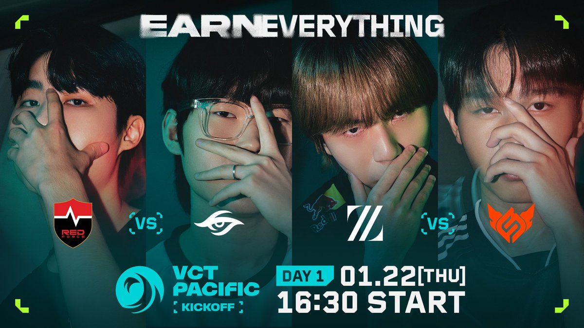 valesports_jp's tweet photo. #VCTPacific 2026 Kickoff DAY 1
1/22(木) - 16:30 START👊

⚔️Match 1
@nsr_valorant vs @teamsecret 

⚔️Match 2
@zetadivision vs @fullsense_gg 

🎙️キャスター
岸大河 / @StanSmith_jp 
yukishiro / @yukishiro3 

大会の視聴はこちら📺
🔴https://t.co/hnL5SjoYa3 
🟣https://t.co/ibLWFk1K6p https://t.co/YCvts0sD3Q