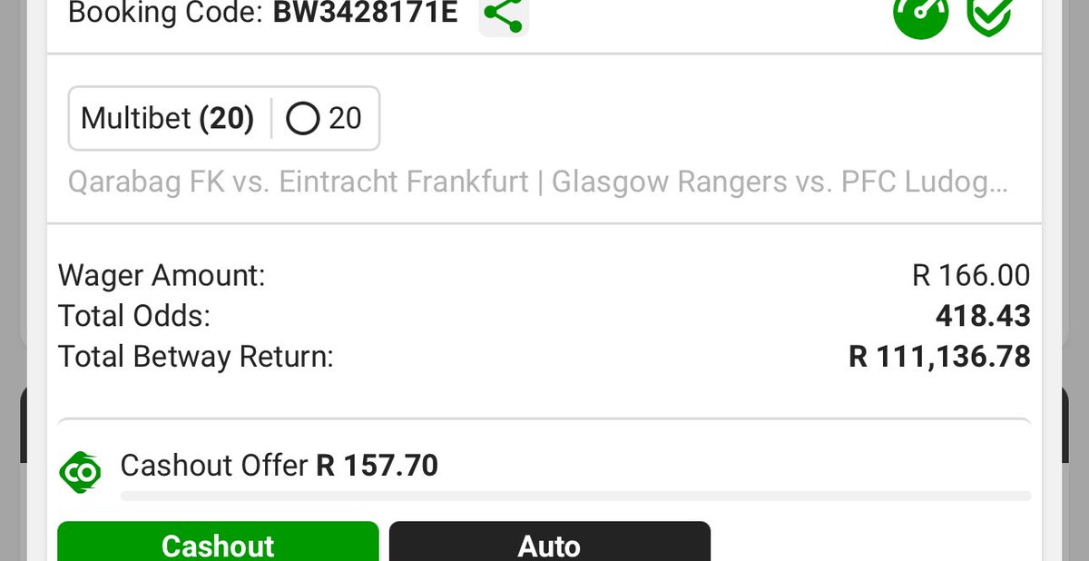 venda_guy2's tweet image. UEFA champions league 💥💥💥

R100k boom 💰💰

Code: BW3428171E