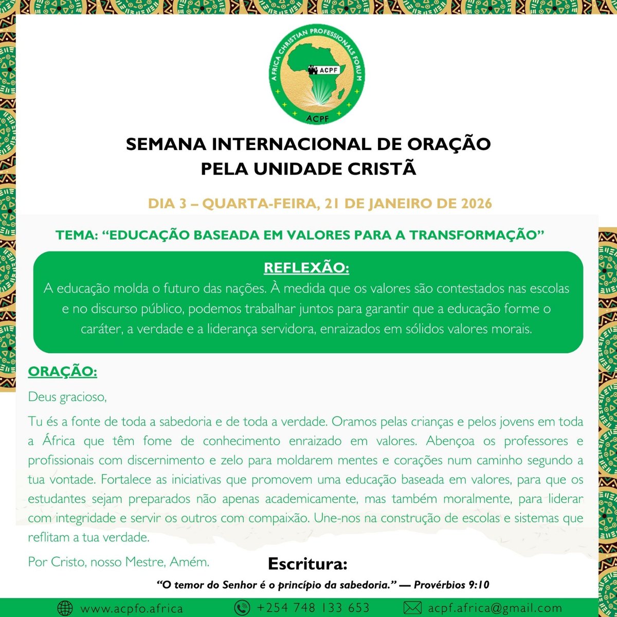 DAY 3: VALUES-BASED EDUCATION FOR TRANSFORMATION

Today, we pray for our Education Systems.
Pray that,
  🔹God would grant wisdom and courage to the educators, professionals, and policymakers to advocate for and implement values-based education that upholds sound morals.

Shalom!