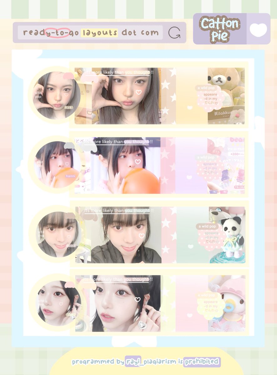 cattonpie's tweet image. 𐔌՞꜆.  ̫.꜀՞𐦯  help rt _♡ 🍮
&amp;lt; every reaction are cherished! &amp;gt;

moshimosh ! rayi bawa layout ready stock kya, hanni, ian, karina, stella, wonhee, keonho, seonghyeon yang bisa ditukar dengan 7.OOO koin 🍡 aio jemput 🐱 !
 #zonauang #zonajajan