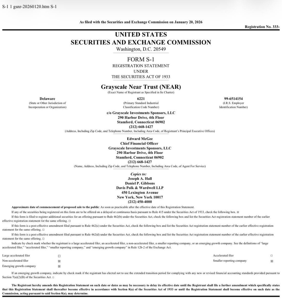 🚨 GRAYSCALE JUST FILED S-1 TO CONVERT ITS $NEAR PROTOCOL TRUST INTO A SPOT  ETF ON THE NYSE! 🚨 🚀 BIG NEWS IN THE CRYPTO WORLD! 🚀 #Grayscale  #NEARProtocol #SPOTETF #CryptoNews #NYSE