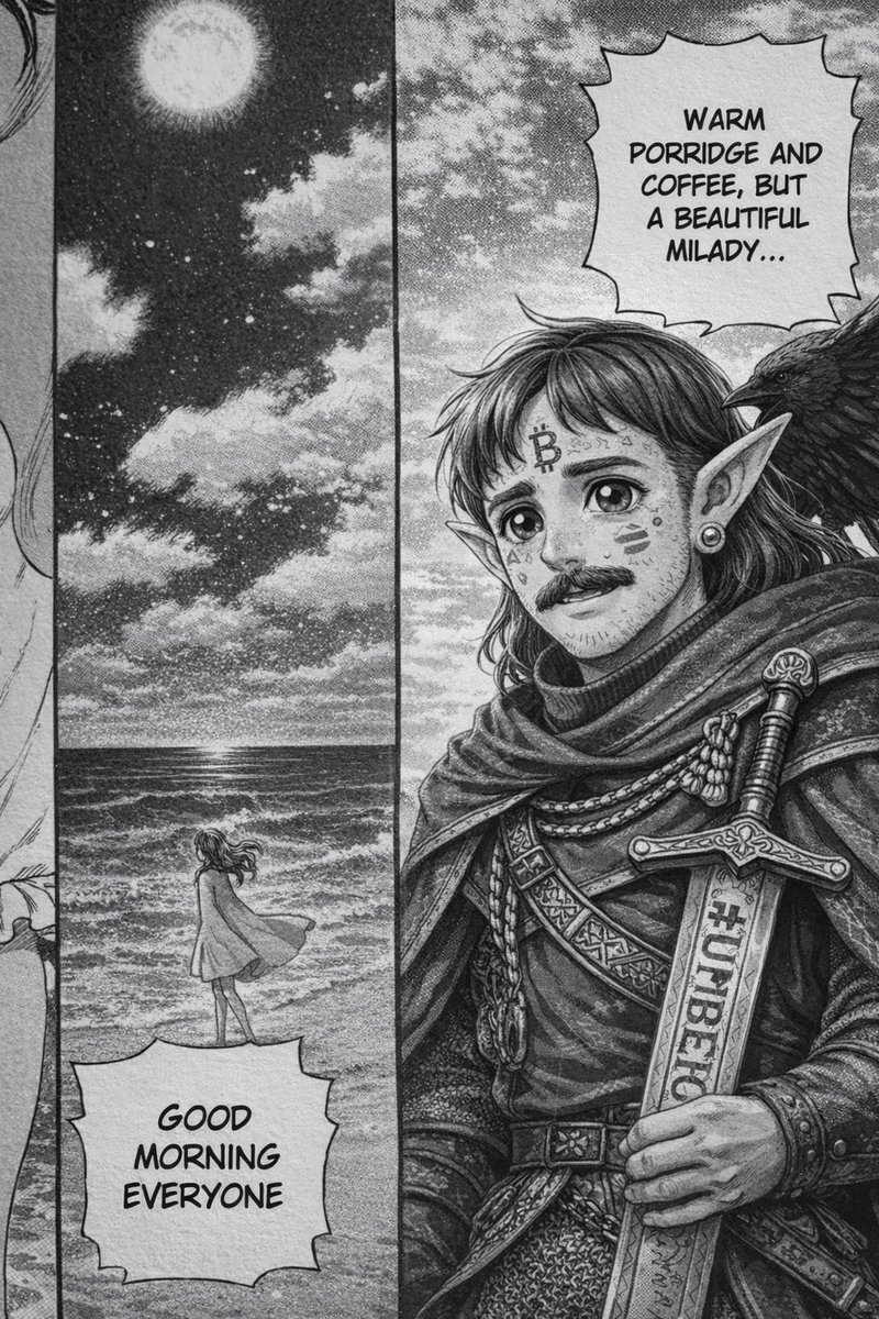 GenhatTheElf's tweet image. Gm gm miladys &amp;amp; milordios 

new manga series in the making 📖 #manga #anime 

and some very #cryptonews cool stuff incoming… stay tuned 👀🔥