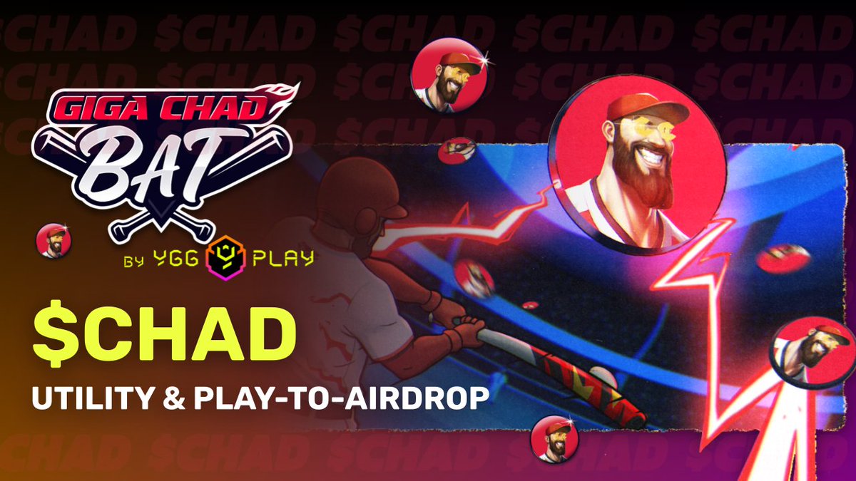 The $CHAD token is officially stepping up to the plate ⚾️

As the second token featured on the YGG Play Launchpad, $CHAD is the in-game utility and reward token of <a href="/GIGACHADBAT/">GIGACHADBAT</a>, the casual baseball game developed by Delabs Games and published by YGG Play.

Players can stake $CHAD