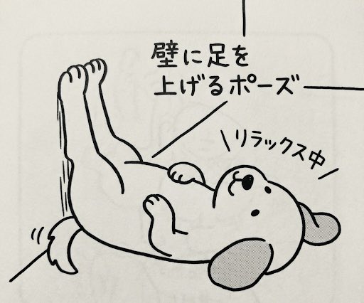 s_matuzaki's tweet image. 睡眠の質が悪いと感じる人は寝る前に「壁に足を上げるポーズ」を10〜15分やってみてください。心臓に戻る血流が増えて心拍数を下げてリラックスモードに入れるから、寝つきが良くなったり中途覚醒が減るケースも多い。ポイントはスマホとか見ないでただ深呼吸しながらボケーっとすること。…