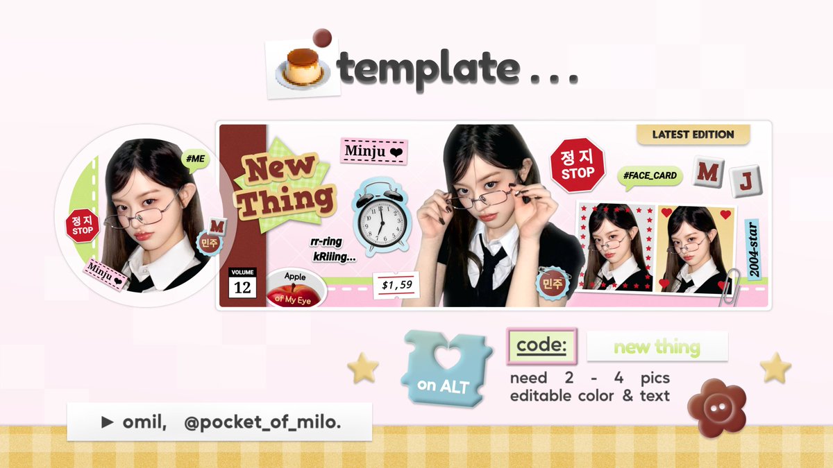 pocket_of_milo's tweet image. ﹒౨ৎ˚₊‧   🍀⭐  RT will be cherished

ellooo temen-timun... boleh minta perhatiannya untuk ospek template layout &amp;lt; NEW THING &amp;gt; sama setup baruku ini? kalau engga aman, tok-tok dm aku plz! 🤍

💌 layout riku - keonho - yujin ive - minju illit ufs : checkie ALT. ♥︎

#zonauang