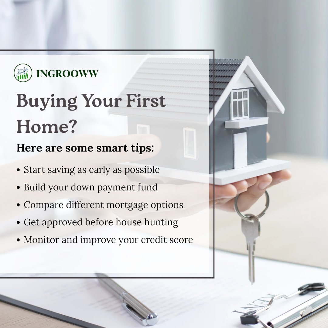 ingrooww's tweet photo. Planning to buy your first home? 🏠
Start early. Save smart. Compare wisely.
Financial clarity makes big dreams achievable.

#FirstHome #FinancialPlanning #MoneyMatters #INGROOWW https://t.co/E3i2opgnsT