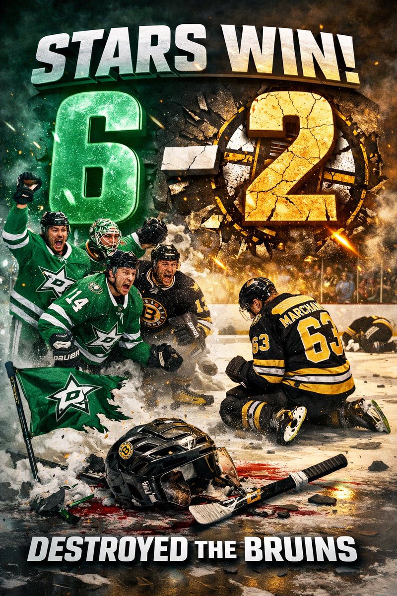 4thLineMenace's tweet image. Stars Win! Be honest, @NHLBruins …
Was that supposed to be competitive?
@DallasStars 6 — Bruins 2 ⭐️ Someone explain how a “contender” gets worked like that.
#GoStars #TexasHockey #NHL #Bruins